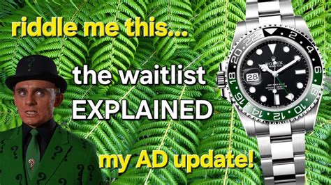 Rolex waitlist explained